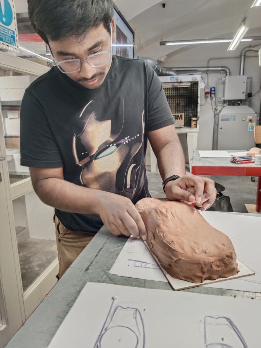 Clay modeling step 1