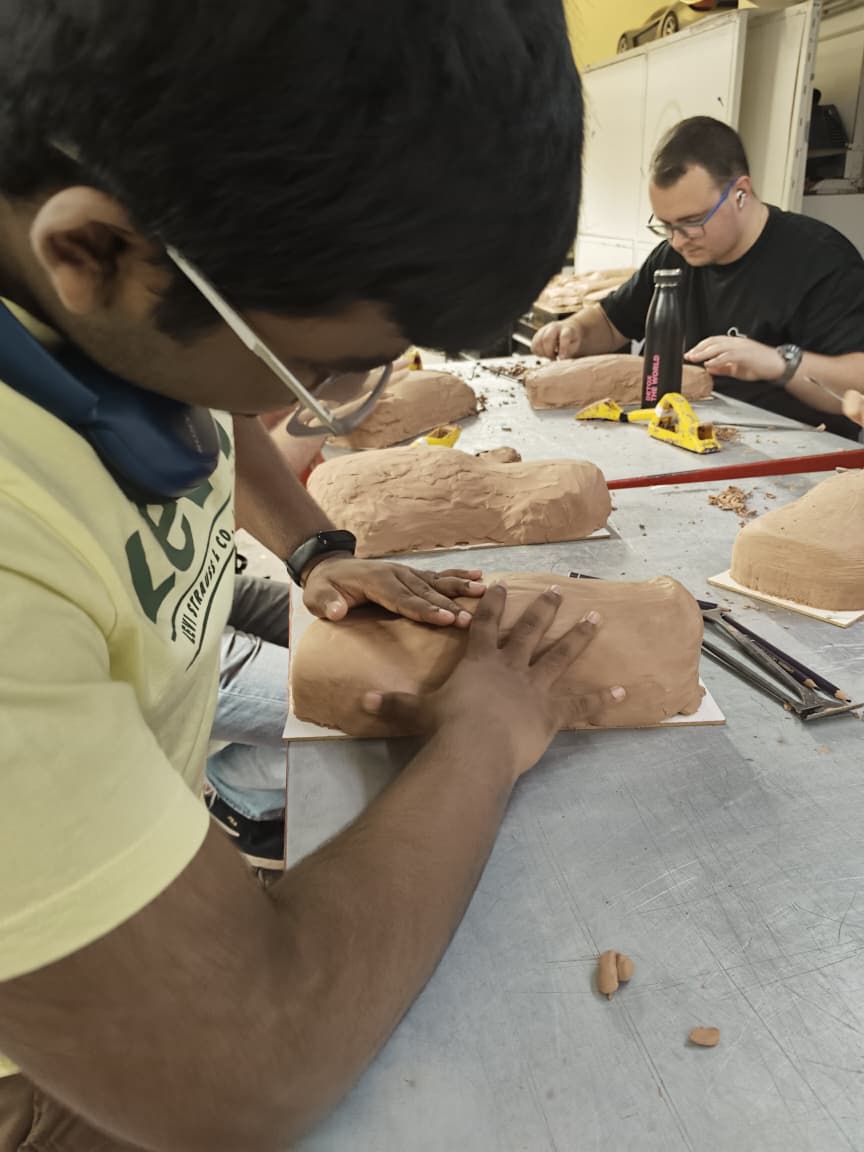 Clay modeling step 2