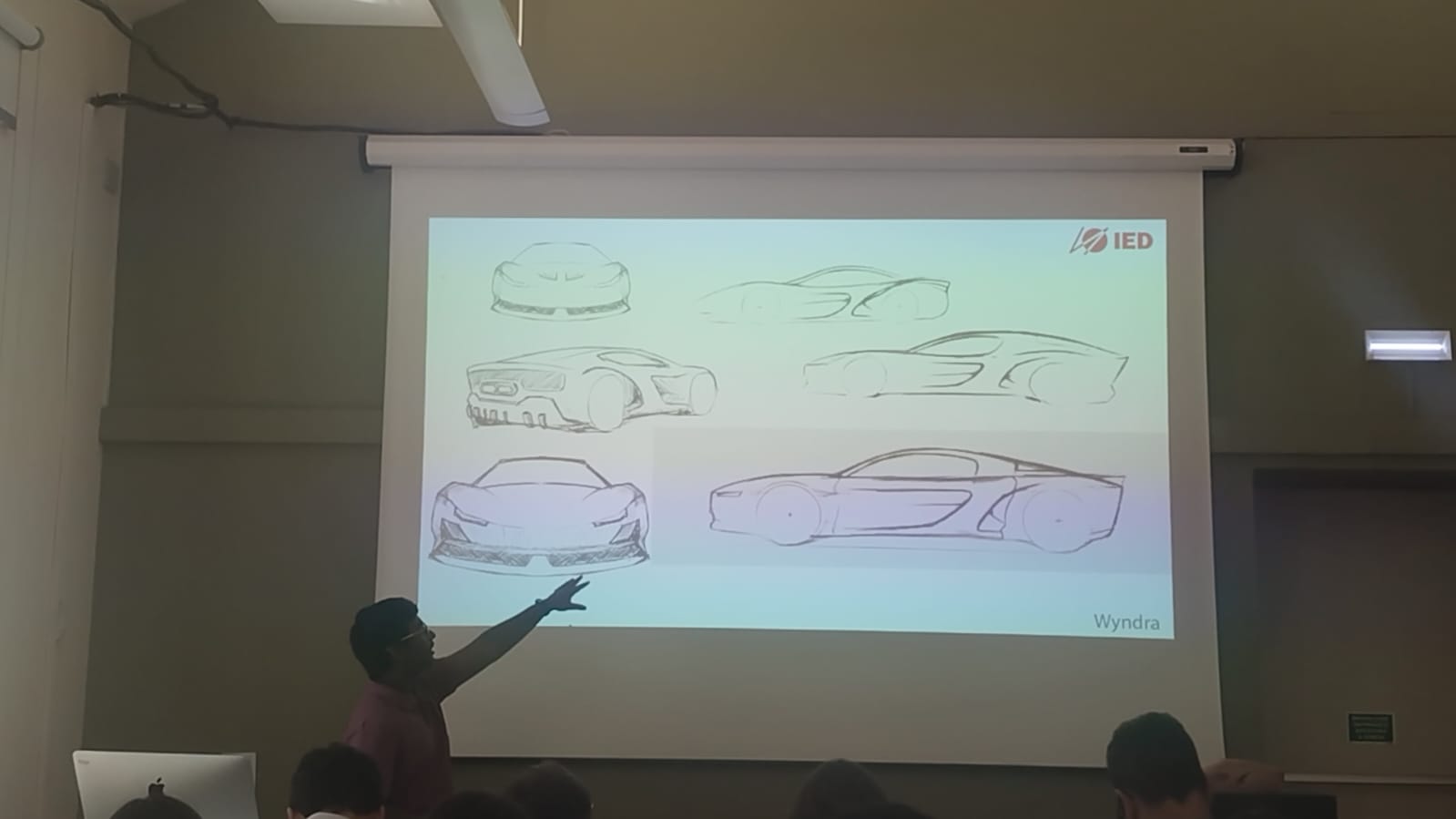 Aditya presenting final design at IED Turin