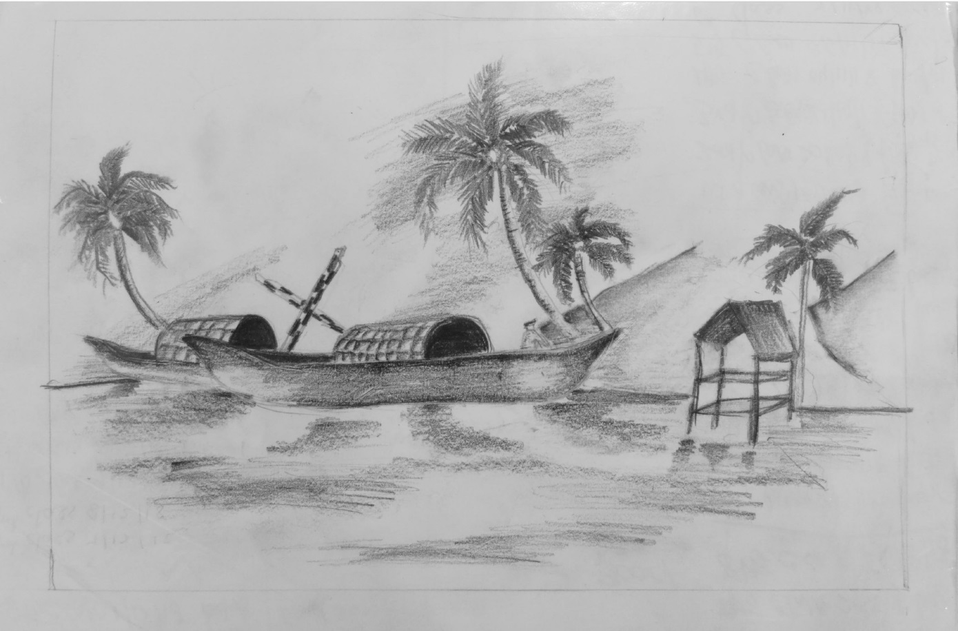 Kerala boat landscape